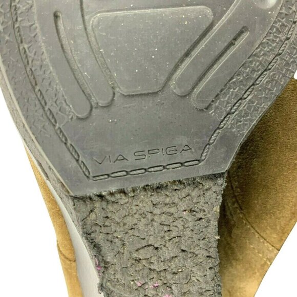 Via Spiga Womens Tan Suede Lace-Up Wedge Heel Booties Size 9.5 - Picture 9 of 12
